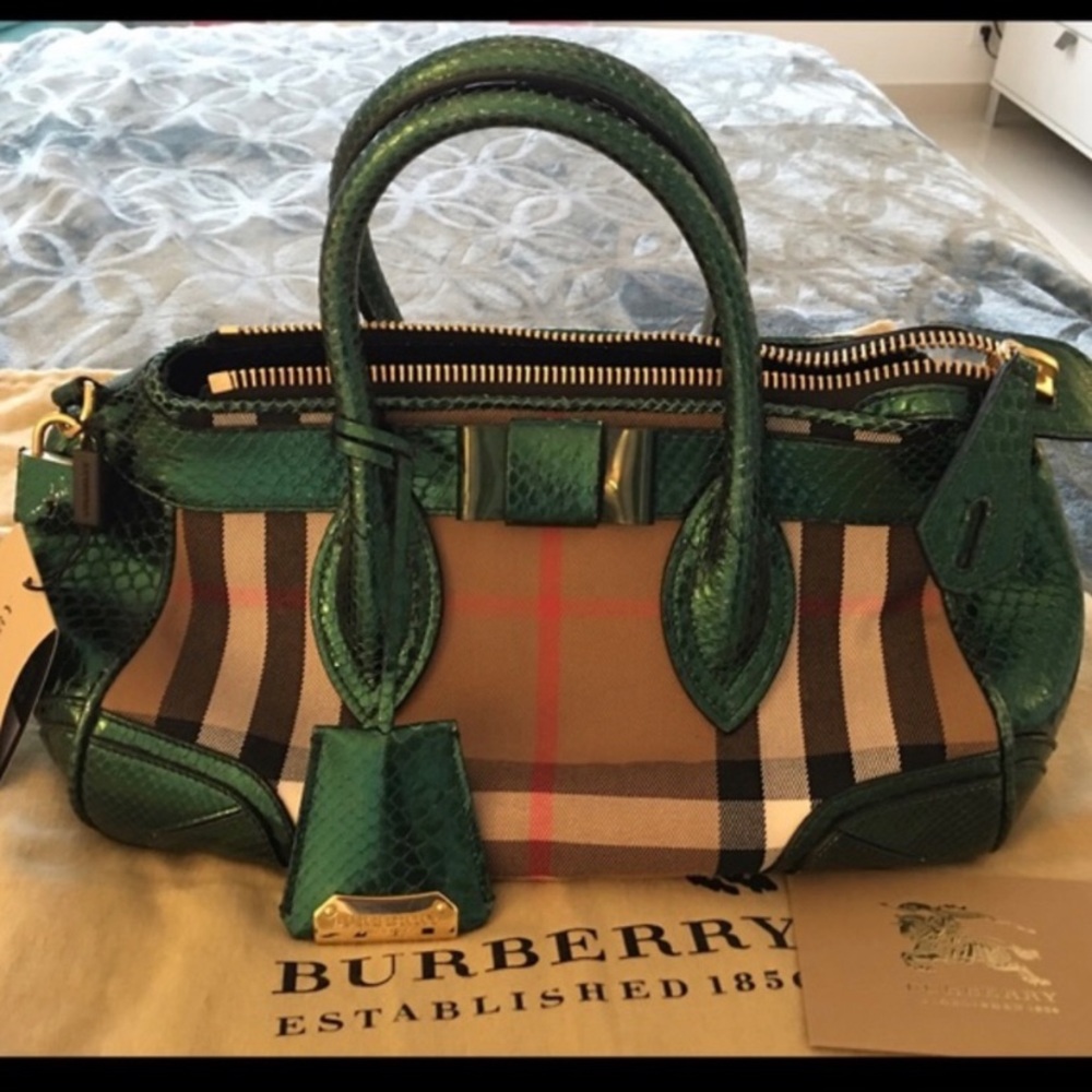 Burberry Prorsum the Blaze Bag with Python Trim
